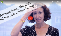 Video med texten "Arbetsminne, långtidsminne och undervisning" och föreläsaren Elisabet Mellroth