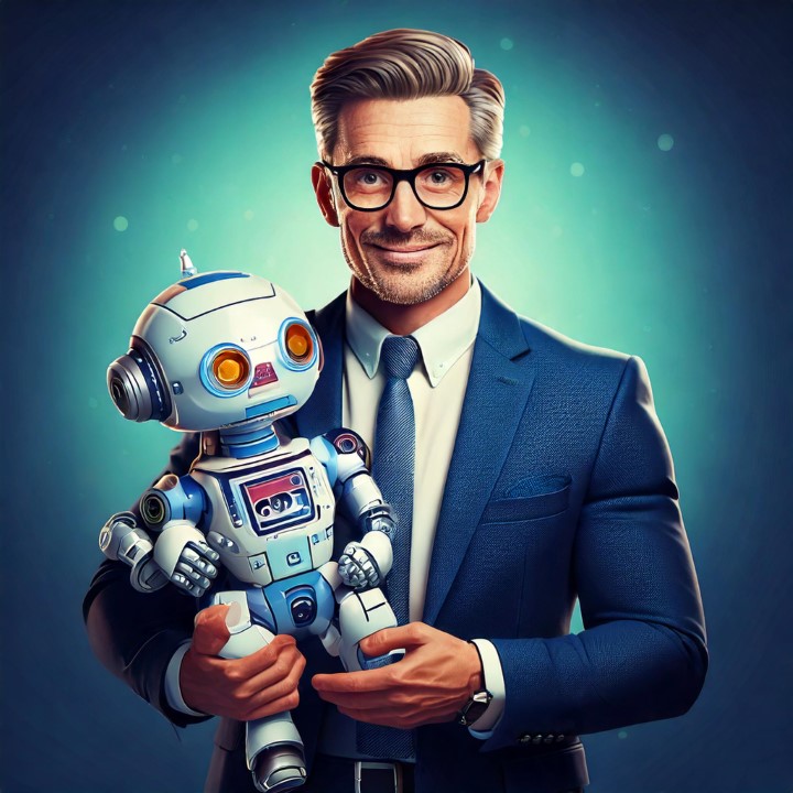 Robot och man