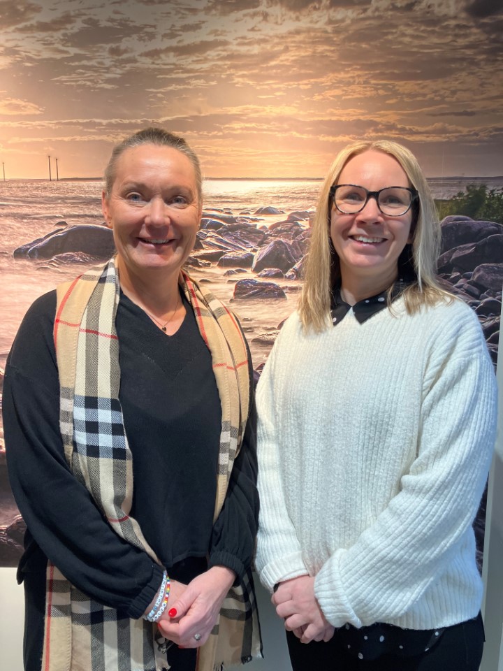 Pernilla Engqvist Widegren skolchef/förvaltninsgchef, Lina Alestam, verksamhetscontroller, Hammarö kommun