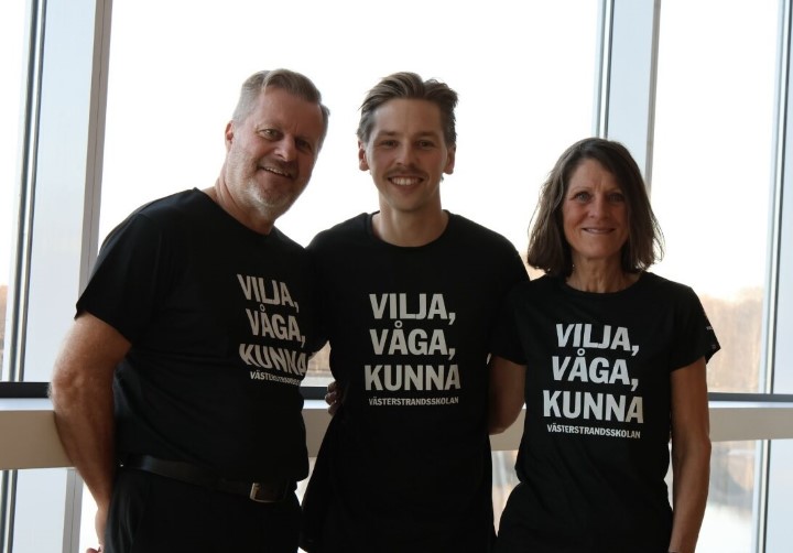Karin Thorell, rektor F-3 Västerstrandsskolan, Ulf Eriksson, rektor 4-6 Västerstrandsskolan, Marcus Skager, rastansvarig Västerstrandsskolan